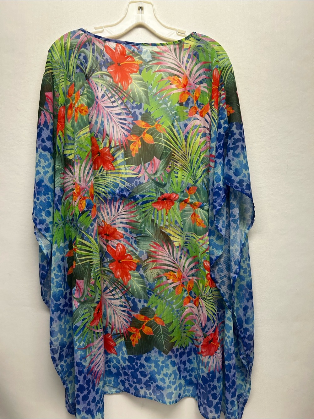 Bleu Rod Beattie Blue Tropical Floral Swim Cover-Up - Picture 9 of 12
